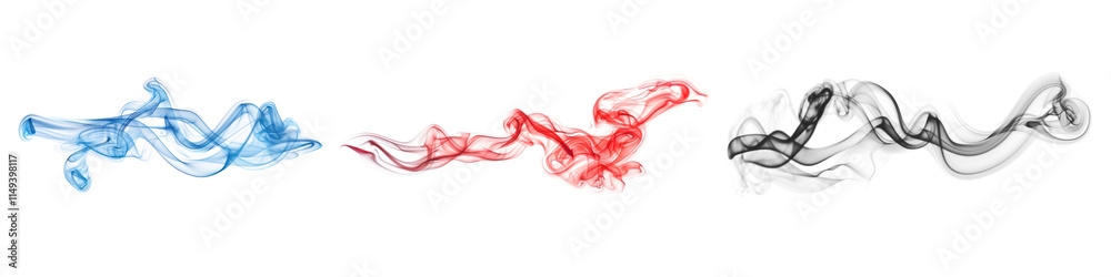 PNG abstract smoke effect, element set on transparent background
