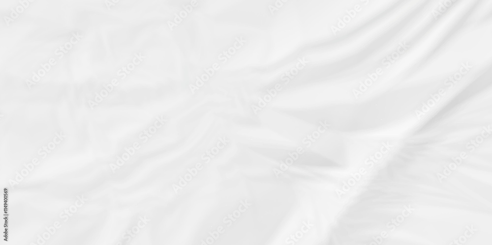 White crumpled paper Blank white crumpled and creased paper poster.	
