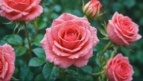 red rose in garden