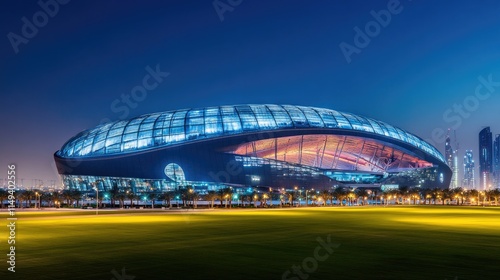 Night Illumination of Lusail Iconic Stadium, Qatar