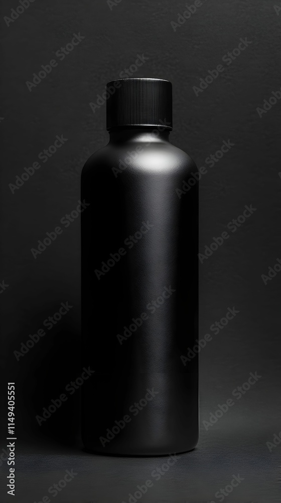 Black Matte Bottle Product Photography Black Matte Bottle Product Photography