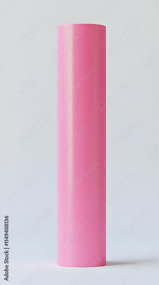Pink Cylinder 3D Render Illustration Pink Cylinder 3D Render Illustration