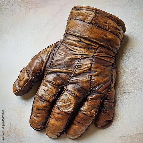 Vintage Brown Leather Gloves: Classic Style and Comfort photo