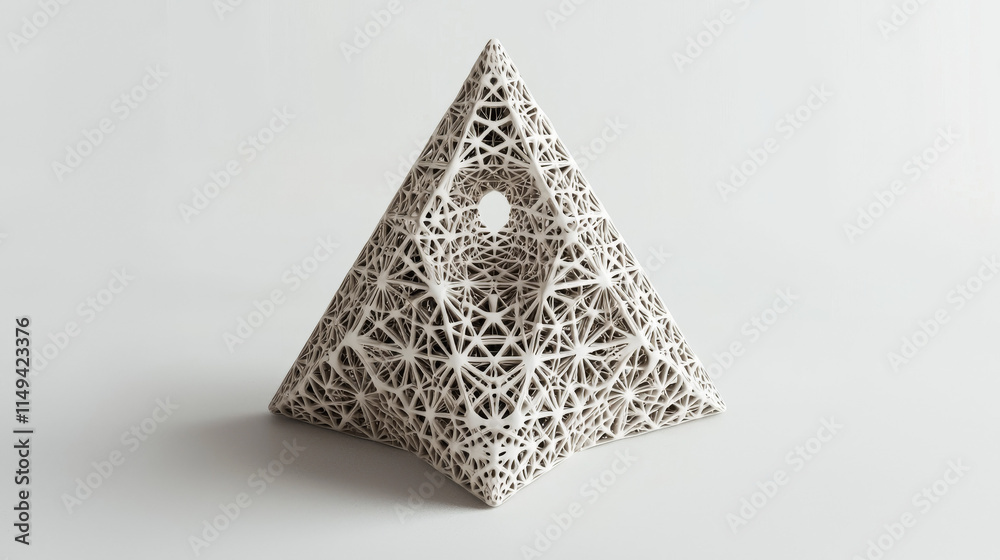 Sierpinski Tetrahedron: 3D Rendered Geometric Lattice Structure Sierpinski Tetrahedron: 3D Rendered Geometric Lattice Structure