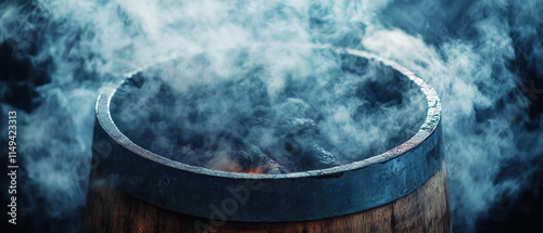 Scotch Barrel, Peat Smoke, Charred Wood, Rich Aroma, Cinematic