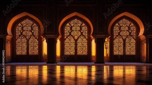 Three arched windows light interior.