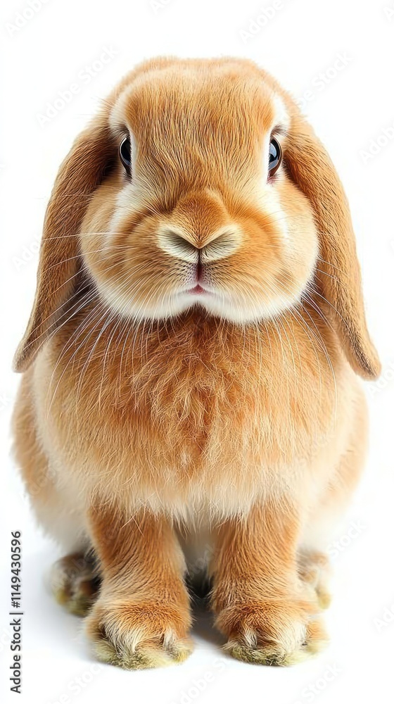 A cute, fluffy rabbit with long ears and a soft expression, sitting calmly. A cute, fluffy rabbit with long ears and a soft expression, sitting calmly.