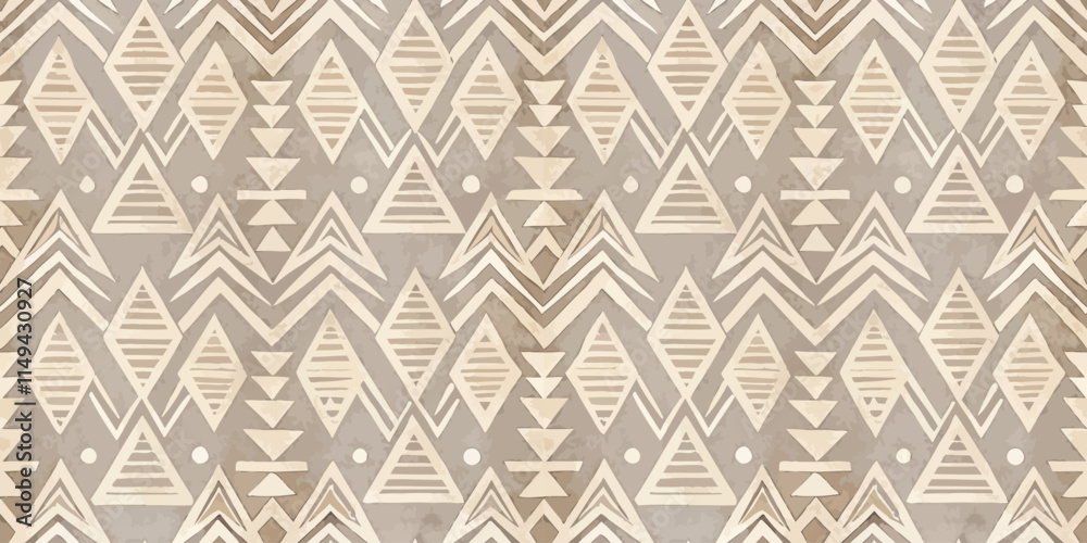 A stylish geometric pattern in earthy tones, featuring triangles and dots, perfect for modern decor. A stylish geometric pattern in earthy tones, featuring triangles and dots, perfect for modern decor.