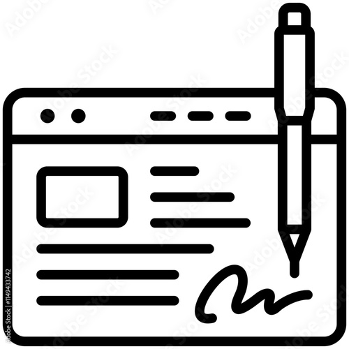 Electronic Signature Icon