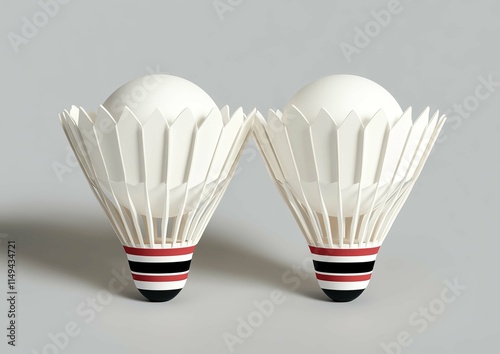 Badminton ball isolated