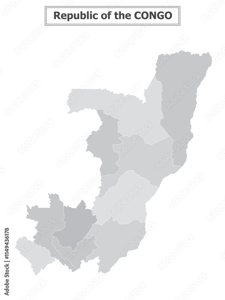 Fototapeta premium African Countries Geography Political map. Political map of country with capital, province or state capital, major cities and town.