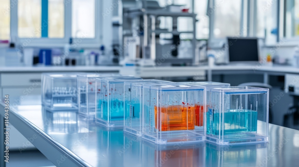 Laboratory mice in cages, representing the ethical and scientific balance in biomedical research Laboratory mice in cages, representing the ethical and scientific balance in biomedical research