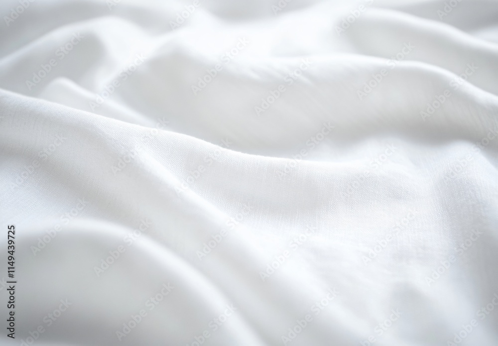 Elegant White Fabric Drape Texture Background