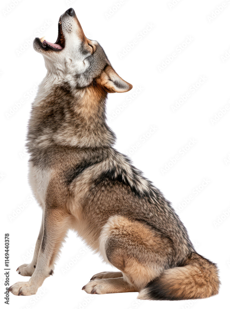 Obraz premium PNG Wolf howling wolf wildlife animal.