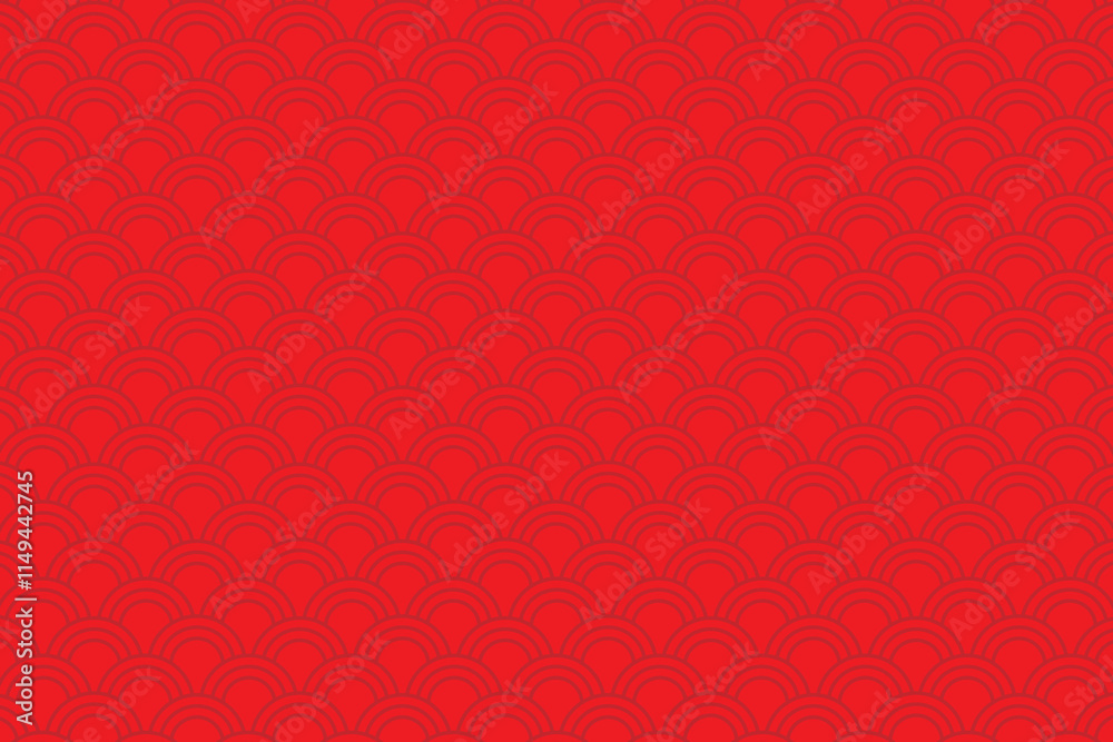 Elegant Red Seamless Wave Pattern Background Elegant Red Seamless Wave Pattern Background