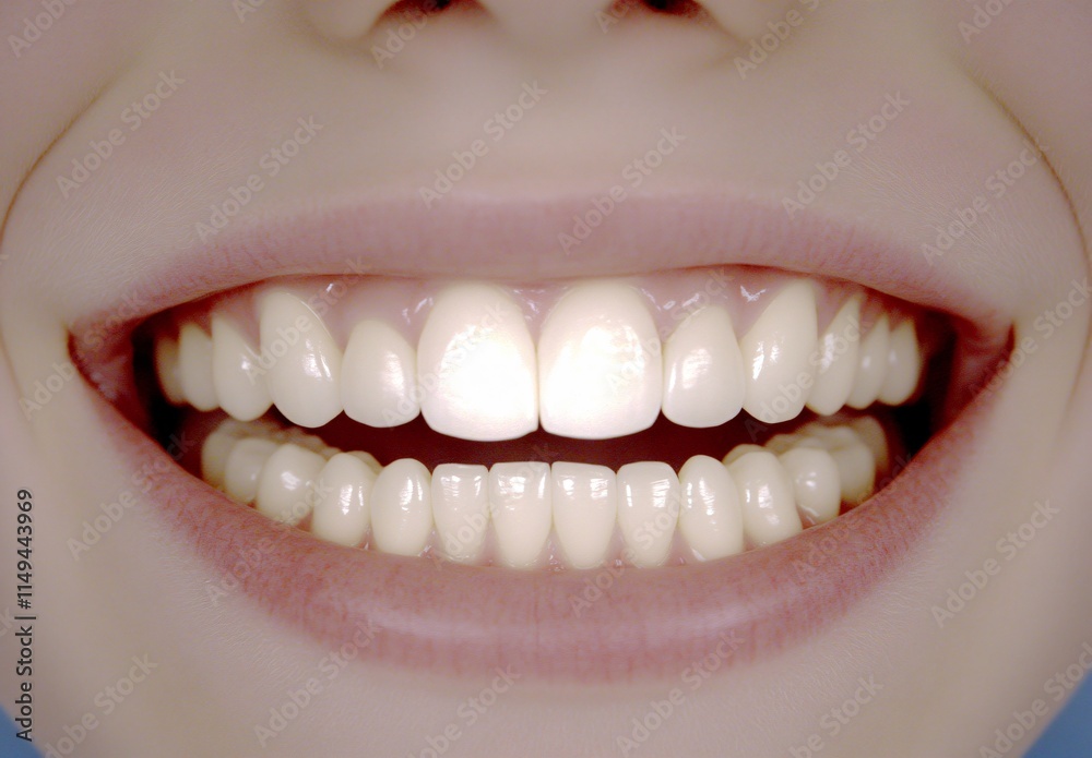 Obraz premium Closeup of Perfect White Teeth and Smile