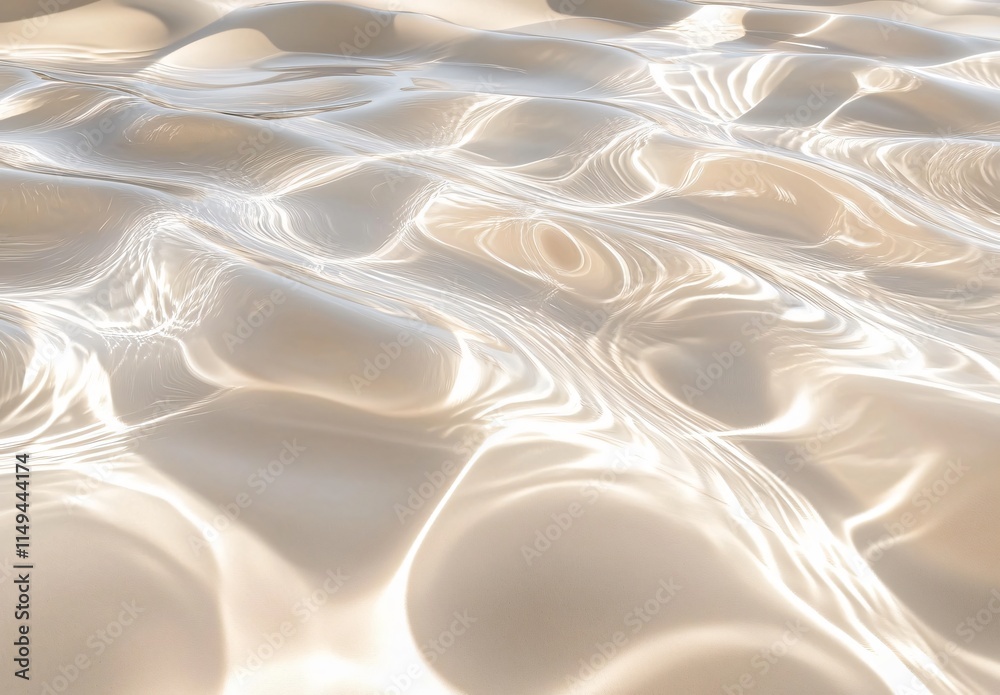 Obraz premium Abstract Beige Liquid Flowing Waves Background Texture