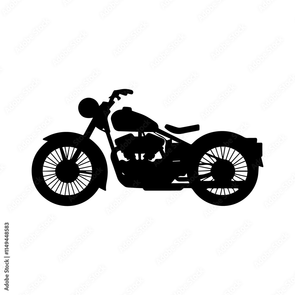 Obraz premium Motorbike silhouette vector