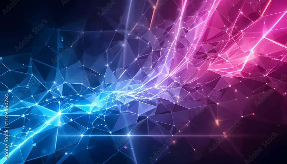 Vibrant Neon Pink and Blue Frame with Glowing Gridlines on a Dark Brick Wall Background Vibrant Neon Pink and Blue Frame with Glowing Gridlines on a Dark Brick Wall Background
