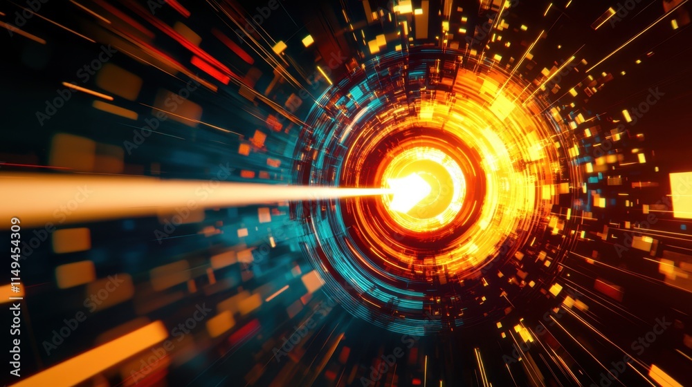 Obraz premium Dynamic Motion of Light and Color in a Futuristic Background Effect