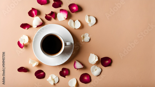 cup of coffee with heart shaped cookie