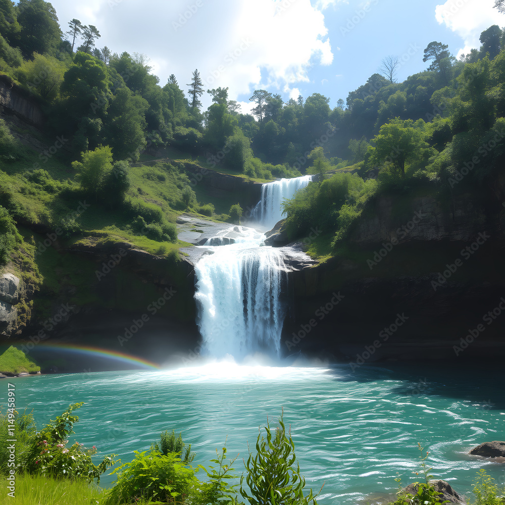 Fototapeta premium waterfall in the jungle