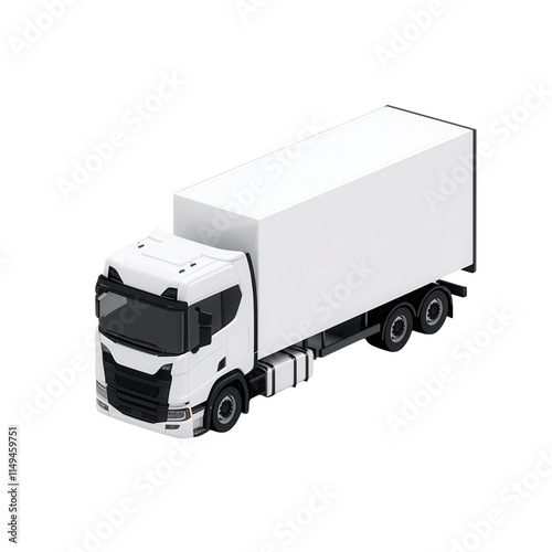 Obraz na płótnie Efficient logistics transportation truck transparent background solid viewpoint for seo optimization w salonie