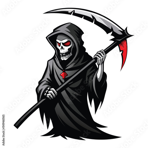 vector the grim reaper wields a terrifying scythe