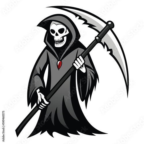 vector the grim reaper wields a terrifying scythe