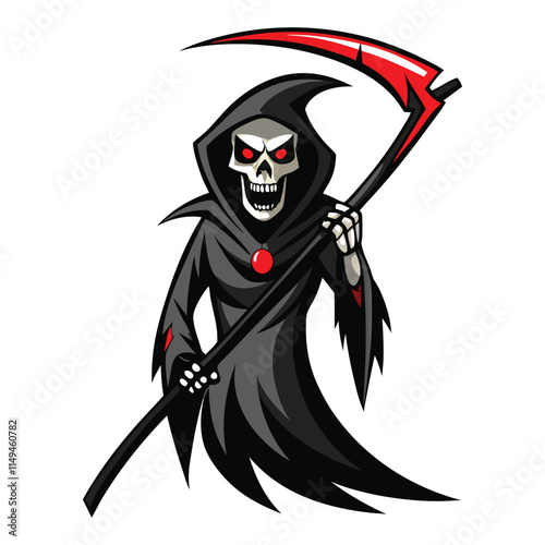 vector the grim reaper wields a terrifying scythe