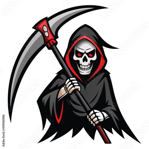 vector the grim reaper wields a terrifying scythe