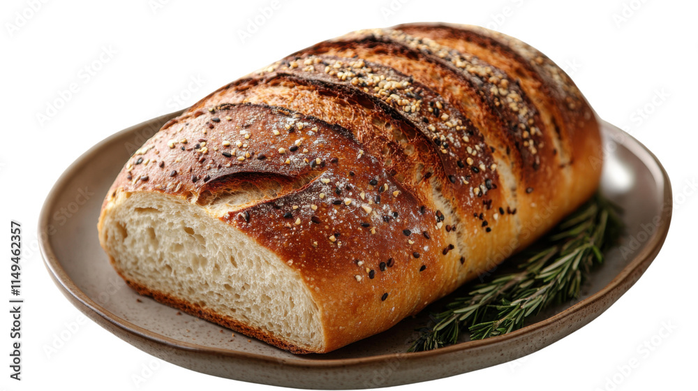 loaf of bread on white background loaf of bread on white background