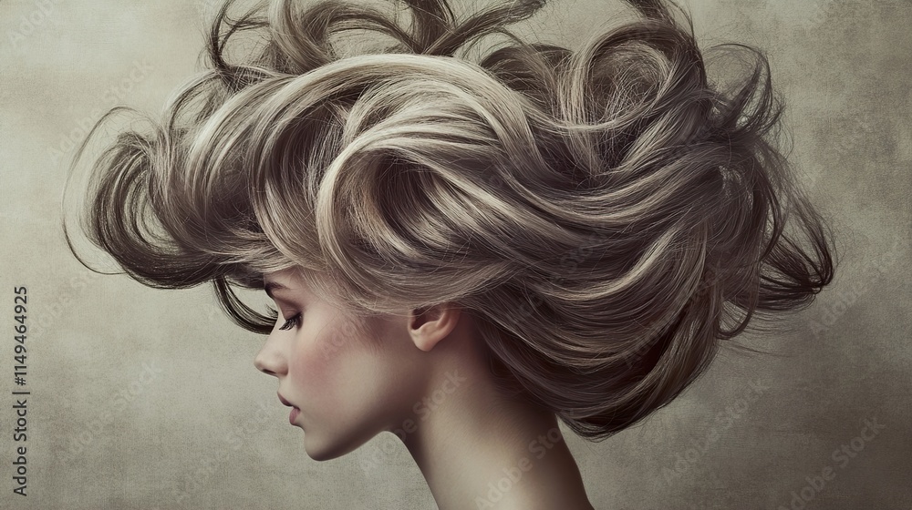 Stunning Blonde Woman with Flowing Hair: Beauty and Fashion Photography Stunning Blonde Woman with Flowing Hair: Beauty and Fashion Photography