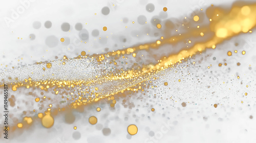  Golden stars dust trail sparkling particles isolated on transparent background., Gold glitter, confetti and powder.