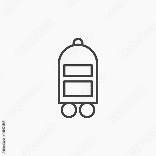 Hotel service thin outlined vector icon.