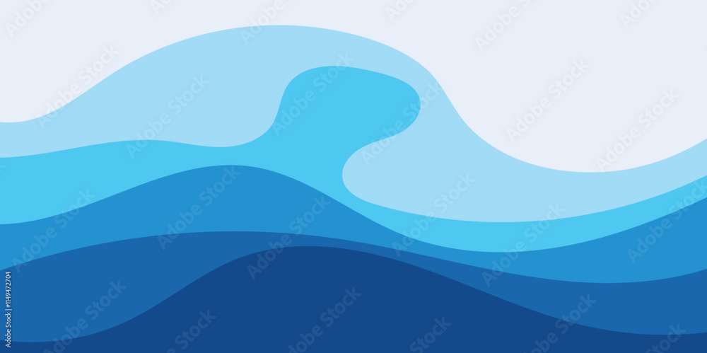 Blue wave vector abstract background flat design adobe illustration. Blue wave vector abstract background flat design adobe illustration.