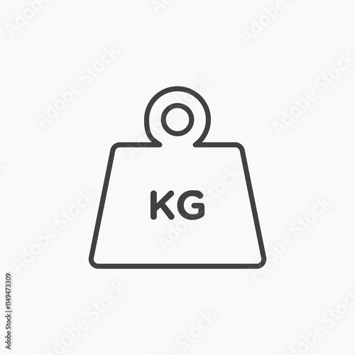 Weight thin outlined vector icon.