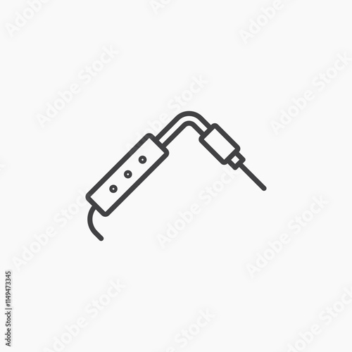 Welding thin outlined vector icon.