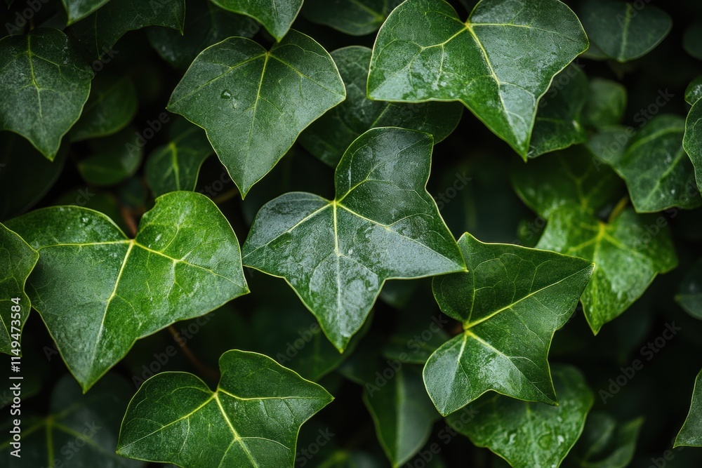 Lush Green Ivy Leaves