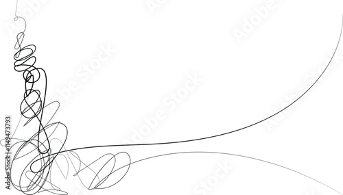 Hand drawing insane tangled scribble clew, Random chaotic lines. random chaotic pen doodle strokes art, Coal line sketch, Seamless vector of scribble patterns. Ink pen scrawls.eps