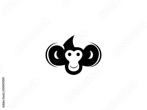 Cute monkey logo Design Vector
