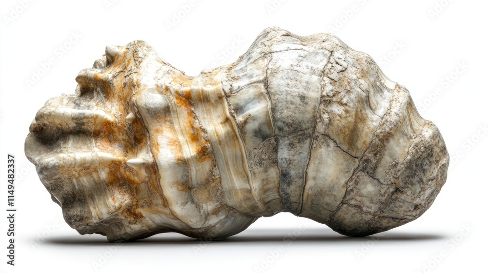 A large, intricately textured shell with a smooth surface, showcasing natural patterns. A large, intricately textured shell with a smooth surface, showcasing natural patterns.