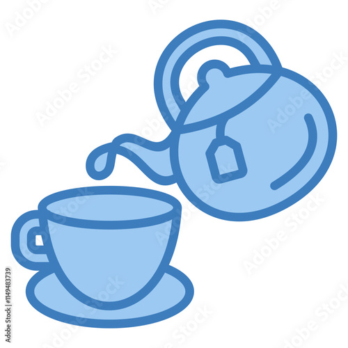 Teapot Cup Icon Element For Design