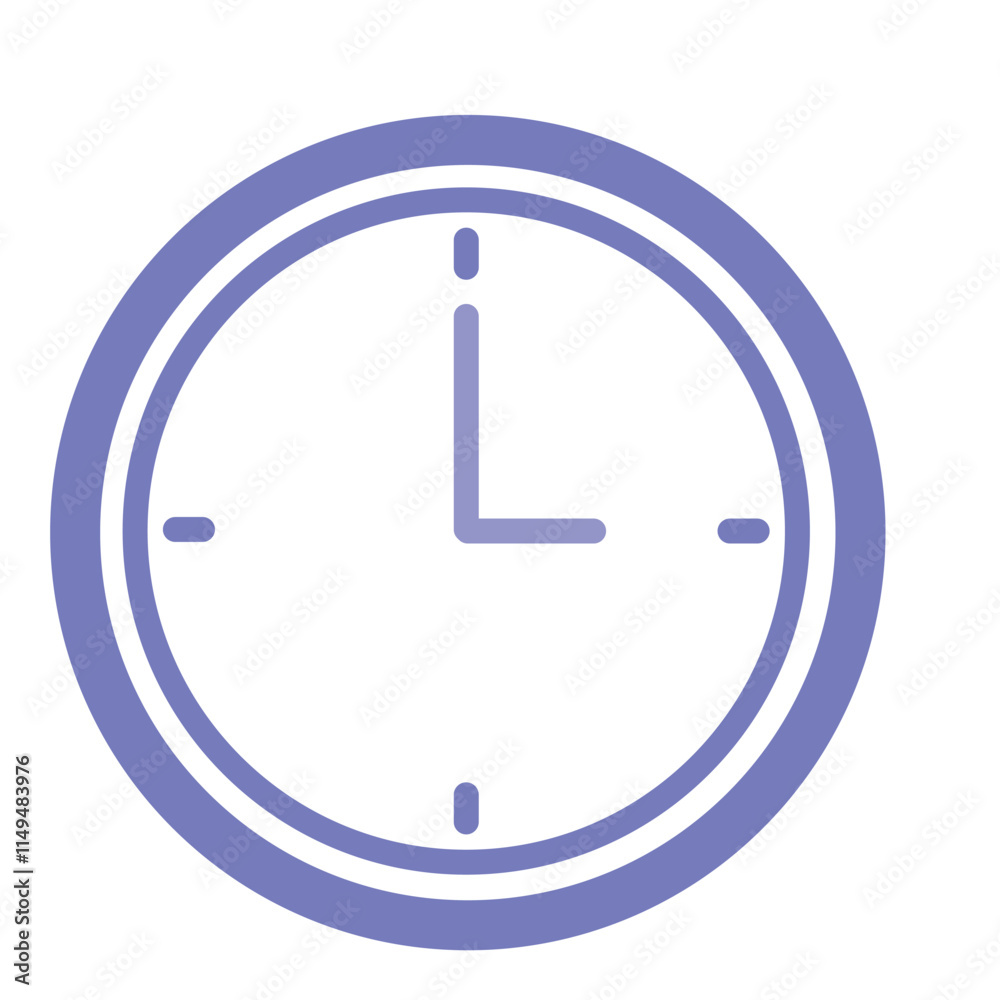 Modern Clock Icon for Time Management and Productivity Modern Clock Icon for Time Management and Productivity