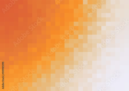 abstract minimal pixel background in shade of orange vector template for banner presentation slide