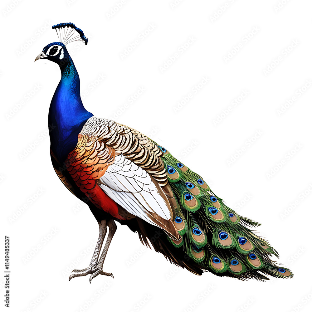 Obraz premium peacock isolated on white