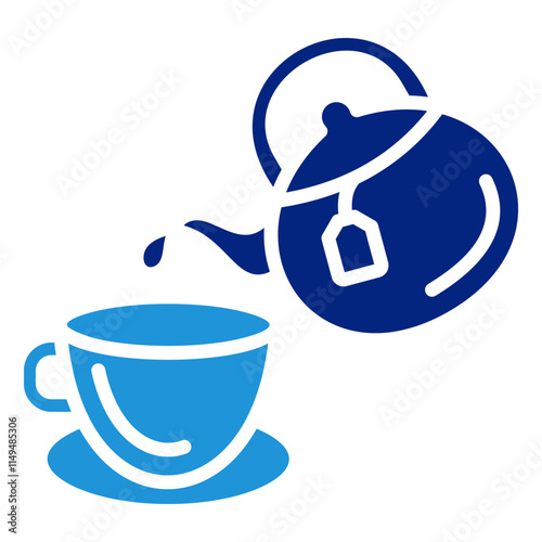 Teapot Cup Icon Element For Design