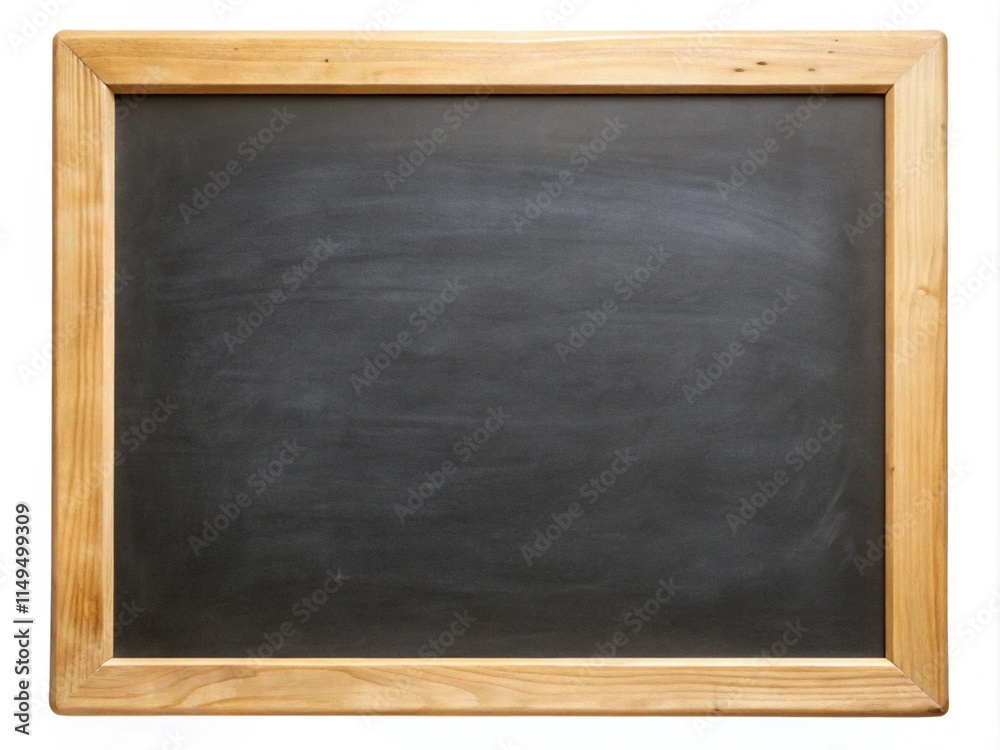 School Blackboard In A Wooden Frame Isolated On A White Background School Blackboard In A Wooden Frame Isolated On A White Background