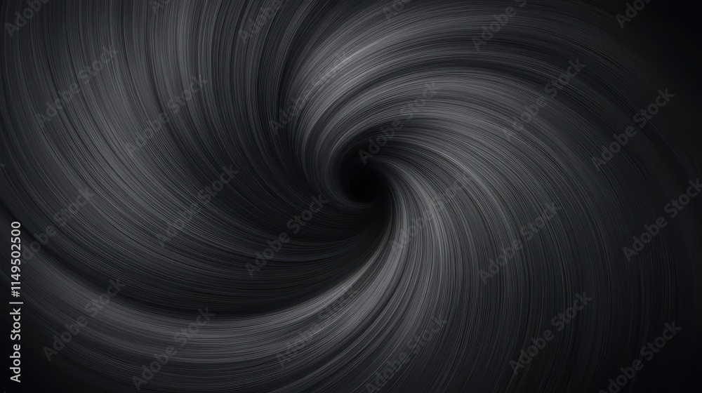 Fototapeta premium Mesmerizing black abstract background with intricate spiral pattern design