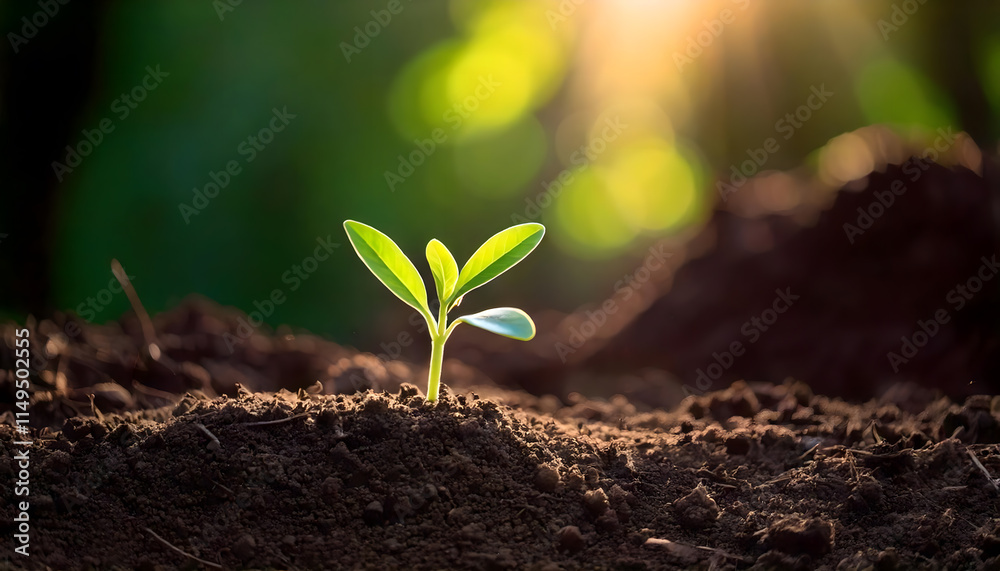 Fototapeta premium sprout in the ground